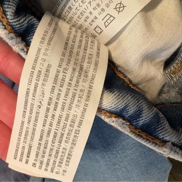 Abercrombie & Fitch The Boyfriend Mid Rise Jeans Size 26/2R grunge indie sleaze - Picture 5 of 5